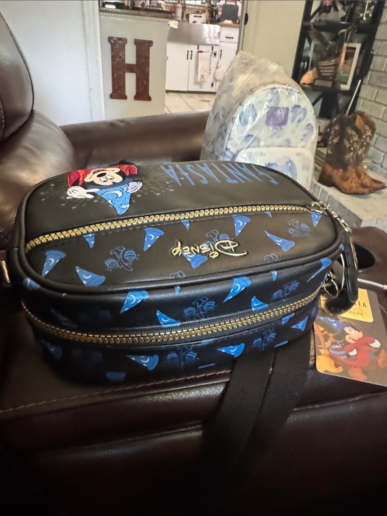 Disney Fantasia Mickey Sorcerer Crossbody Bag - Black & Blue